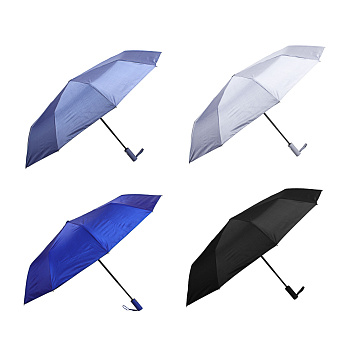 Зонт автомат, d104 см, 10 спиц, двойные спицы, антиветер, металл, пластик, полиэстер, UF, 4 цвета