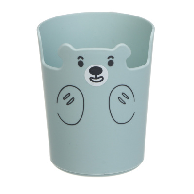 Подставка для пишущих принадлежностей "Мишка" 8,5х8,5х10,5см, пластик, 3 цвета