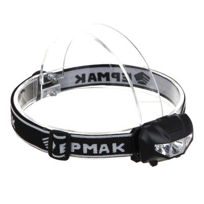 Фонарь налобный тм ЕРМАК, 2 LED+COB, 3 режима, 3хААА, 6х4,6х3,5см, красный свет