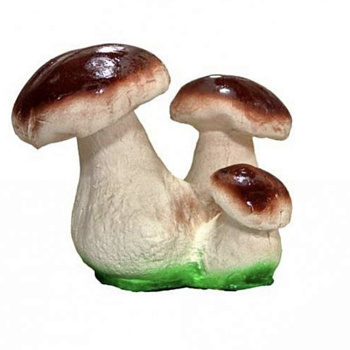 Фигура садовая "Гриб-боровик Тройной" 15х19см, гипс