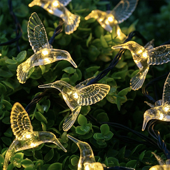 Гирлянда на солн. батар. тм INBLOOM Колибри, 7м, 20LED, шампань, AA600mAh Ni-MH,2 реж.,ABS,PVC,PS