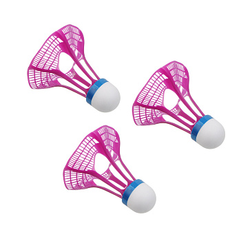 Воланы для бадминтона ветрозащитные, тм BY SPORT, набор 3шт, в тубе, нейлон