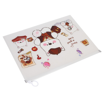 Папка на молнии А4 "Друзья товарищи", толщина 180мкм, ПП, 4 дизайна