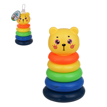 Развивающая пирамидка ИГРОЛЕНД, PP, 17,5х10х10см