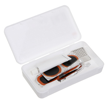 Ремкомплект велосипедный "Мини", тм BY SPORT, (клей 4 г, 5 заплаток, терка)