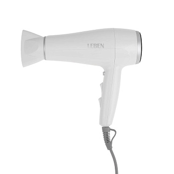 LEBEN Фен для волос, 2200 Вт, 2 скорости, 3 темп.реж., белый, концентратор