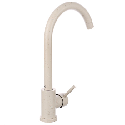 СоюзКран Смеситель для кухни, поворотный излив, кер. картридж 35мм, бежевый, нерж. сталь, SS01-R132