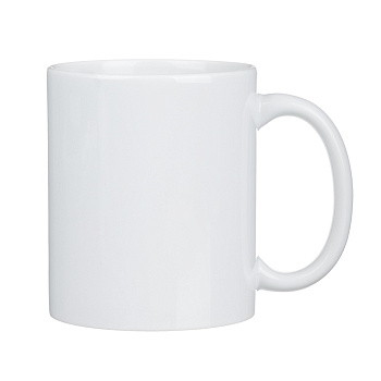 Кружка для сублимации 330мл, цвет белый, керамика