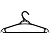 Вешалка для одежды пластик р. 48-50, цв. черный ХП
