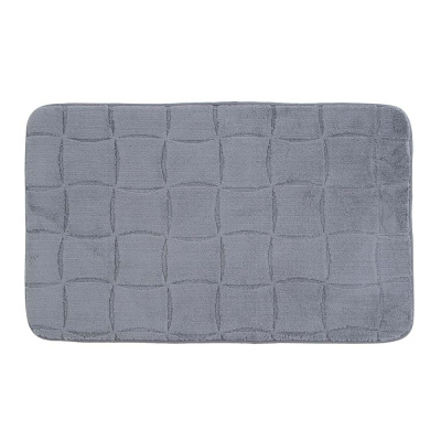 Коврик для ванной тм VETTA Рикард, вельвет, губка 0,8 см, полиэстер, 50х80 см, графит