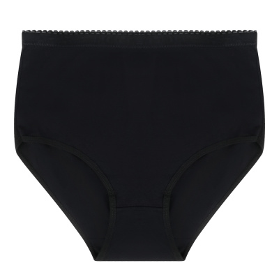 GALANTE Трусы женские макси с высокой талией, р.48, 95%хлопок, 5%спандекс, черный, НБ25-13