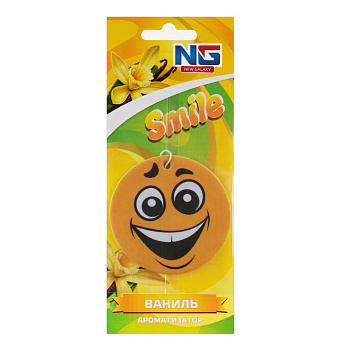 NEW GALAXY Ароматизатор бумажный "Смайл", 5 гр., Ваниль, дизайн GC