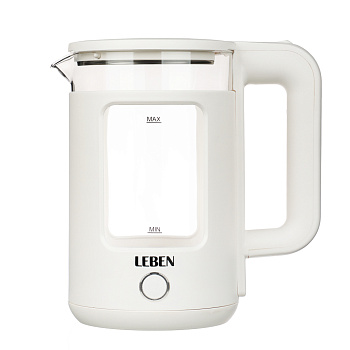 LEBEN Чайник электрический 1,8л стекло+пластик