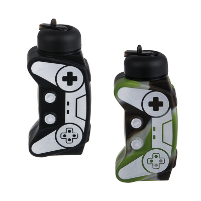 Бутылка для воды тм LADECOR "Джойстик", 600 мл, силикон, 2 вида