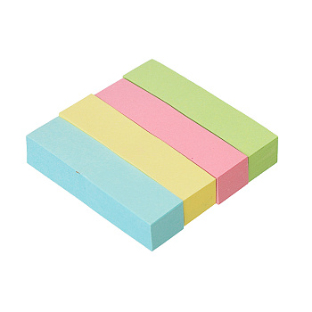 Закладки с клеевым краем бумажные ClipStudio 50x12мм, 4x100 листов, 4 цвета