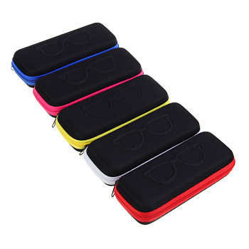 Футляр для очков тм ЮL на молнии, полиэстер, 15,5х6см, 5 цветов