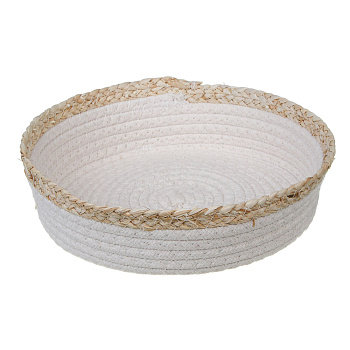 Органайзер для мелочей, 24x24x6см, веревка, солома