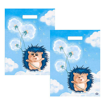 Пакет Летний Зайка/Ёжик-пакет вырубной, 40х31см, 60 мкм, ламинат