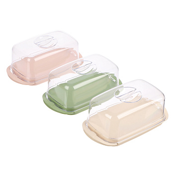 Масленка, пластик, 18х9,5х6,5см, 3 цвета