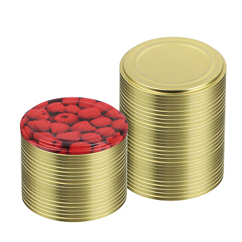 Набор крышек металлических для консервирования СКО, 50шт, D-82мм