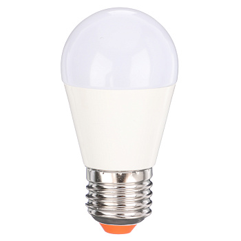 BY Лампа светодиодная шар G45 7 Вт, E27, 630 Лм, 3000 K, 175-265 В, Ra>80, IRF <5%,IC, 2 года гар.