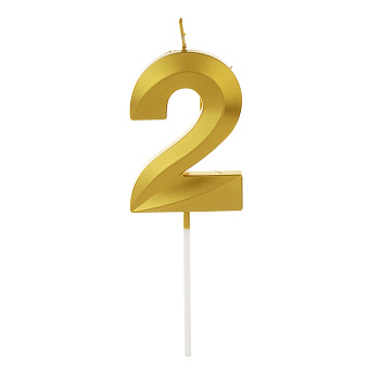 Свеча для торта тм Fntastic 7 см, в форме цифр (2), парафин