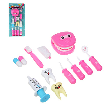 ИГРОЛЕНД Набор игровой профессии мини "Стоматолог", PP, ABS, 16х5х34,5см