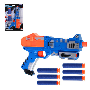 ИГРОЛЕНД Мегабластер с поролоновыми пулями, 7 предметов, ABS