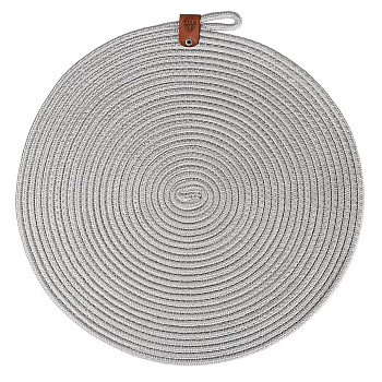 BY COLLECTION Подставка декоративная, d33см, 100% полиэстер, графит