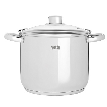 VETTA Орландо Кастрюля 20х17см, 5,0л, со стекл. крышкой, индукция