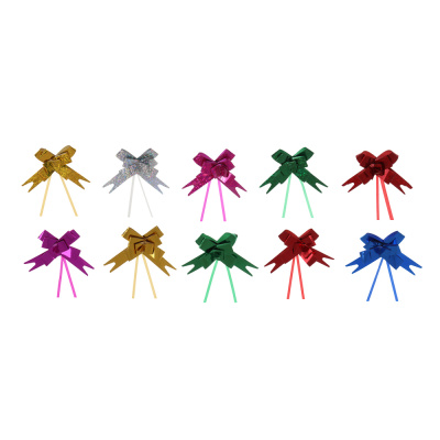 Набор складных бантов 10 шт, диаметр 4 см, ПП, 2 вида