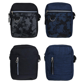 Сумка мужская на длинном ремне тм ЮL Глео, ПЭ, 18х14х6см, 2 дизайна,2 цвета, КЖС24-06