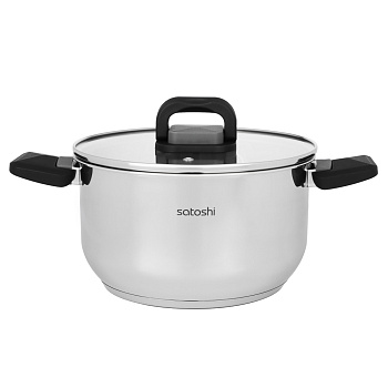 Кастрюля тм SATOSHI Манн 20х11,5см. 3,5л. со стекл. крышкой, индукция