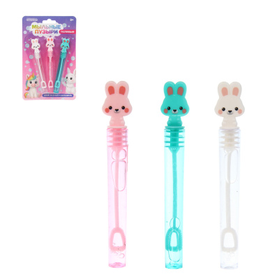 Мыльные пузыри гелевые, ИГРОЛЕНД, набор 3 штуки, пластик, мыл. раствор 4мл