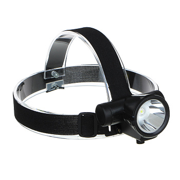 Фонарь налобный тм ЕРМАК, 1 LED, 3 Вт, 8х6х6,2 см, 2 режима, 1200мАч, USB кабель, пластик