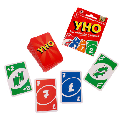 Уно классическое с европодвесом, 52 карточки