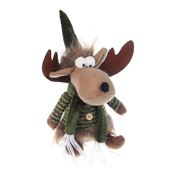 СНОУ БУМ Сувенир Олень 29 см, полиэстер, зеленый