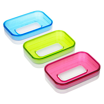 Мыльница с поддоном, тм VETTA, пластик, 11,5х7,6х2,7см, 3 цвета