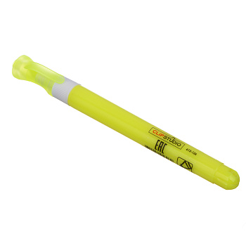 Маркер-выделитель ClipStudio желтый, круглый корпус, скошенный наконечник