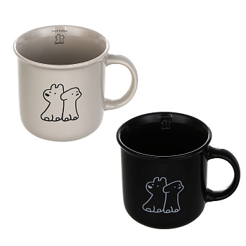 Кружка, 9,5x12x8,6 см, керамика, 2 цвета