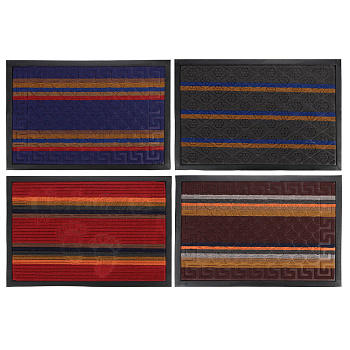 Коврик придверный яркая полоска тм VETTA, 40x60см, ворсовый с резиновой каймой, 4 диз.