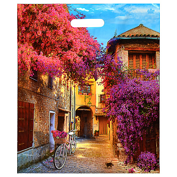 Пакет глянцевый с вырубной ручкой, 45х38см, 60 мкм, 5 дизайнов