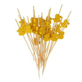 Шпажки "Утята", 12x1,7см, бамбук, дерево, 24 шт