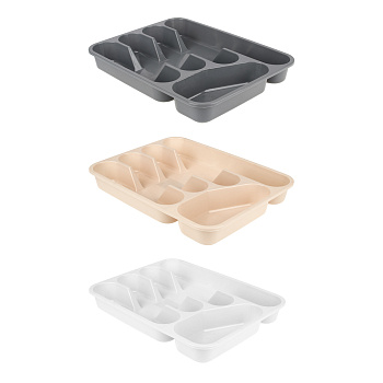 Лоток для столовых приборов тм VETTA, 5 секций, пластик, 32,8х25х4см, 3 цвета