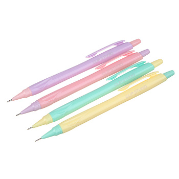 Карандаш механический ClipStudio 0,7мм, с ластиком, пластик, 4 цвета корпуса