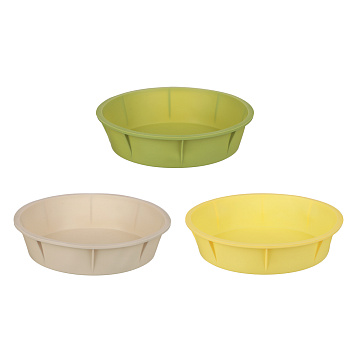 Форма силиконовая d20x5см, круглая, 3 цвета