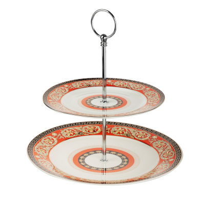 Рыжий Ваза для фруктов 2-х ярусная, 20см, 26,5см, фарфор, подарочная упаковка