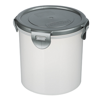 Контейнер герметичный для СВЧ с защелками, круглый, 0,7л, D-12см, H-11,5см, пластик