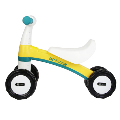 Беговел 4х колесный, тм BY SPORT, бело-желтый