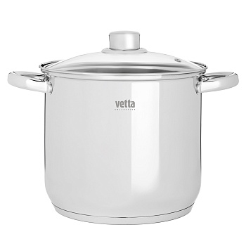 VETTA Орландо Кастрюля 22х19см, 7,0л, со стекл. крышкой, индукция